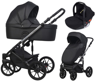 Детская коляска Riko Nano Thermo Ecco 3 в 1 с автокреслом Rant Cruise Black 01 Black (черный)
