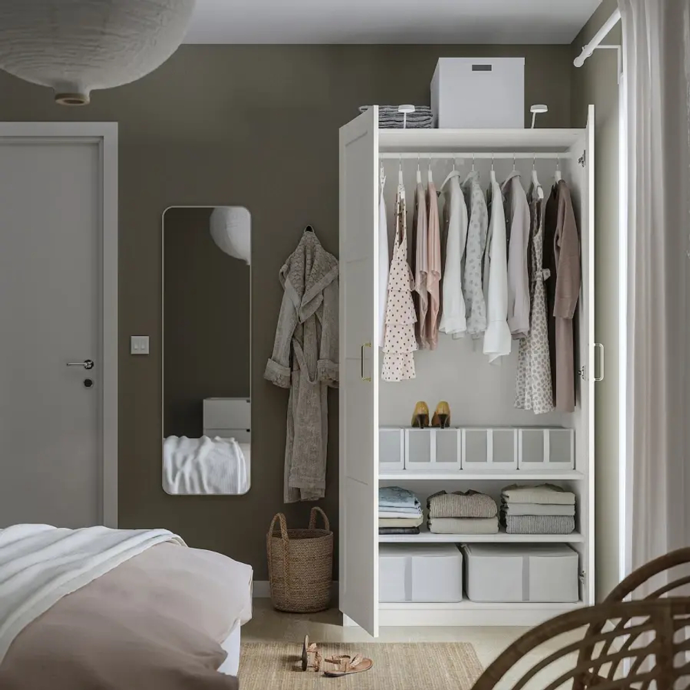 Гардероб - IKEA PAX/BERGSBO/ ПАКС/БЕРГСБУ ИКЕА, 100x60x201 см, белый