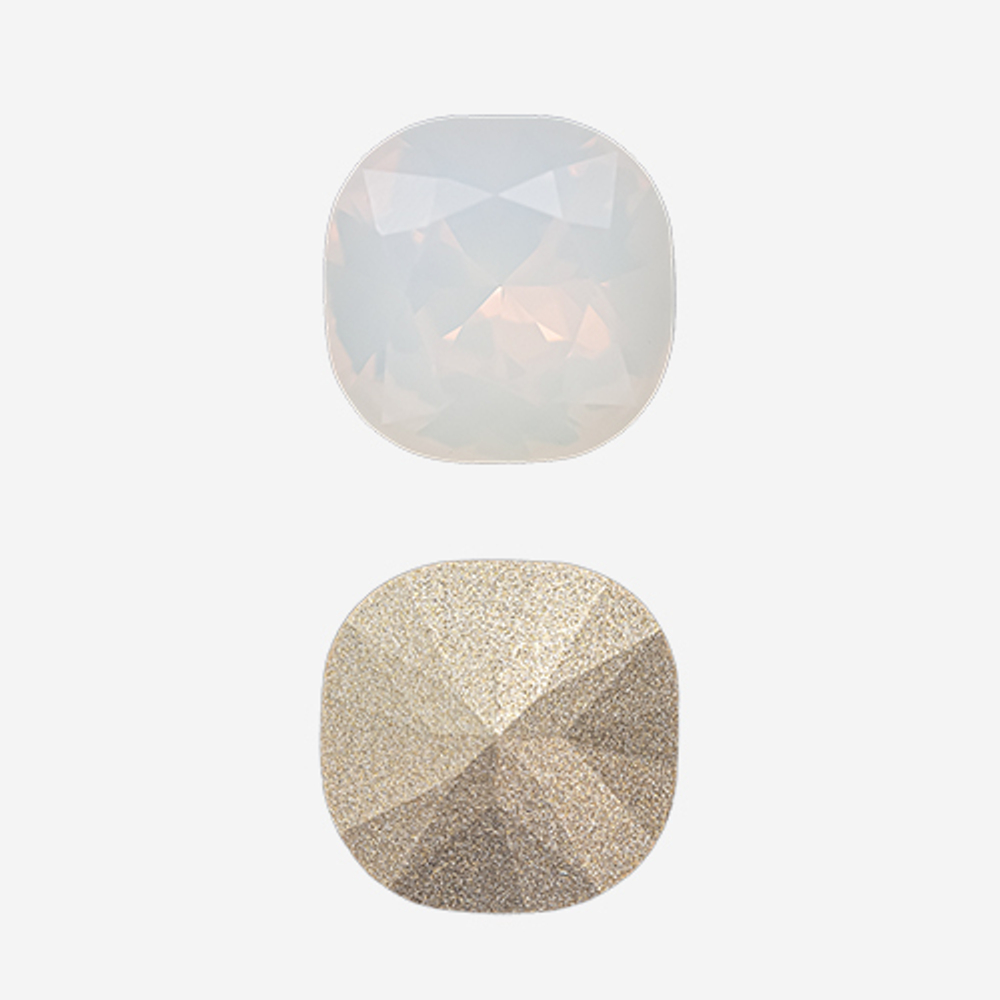 Кристалл Кушон (Сushion), оттенок "White Opal", 12мм