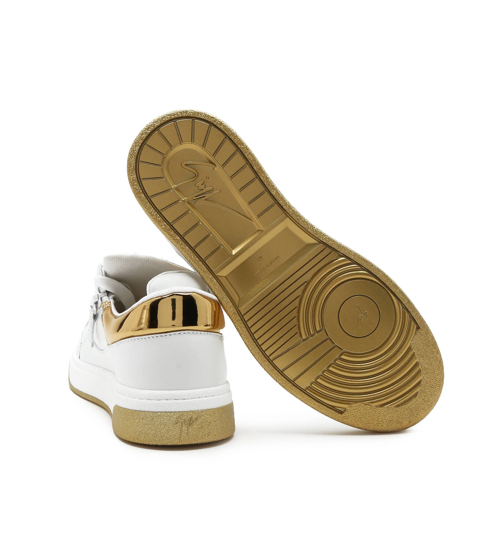 Кроссовки кожаные talogo Giuseppe Zanotti - белый(RM30049)