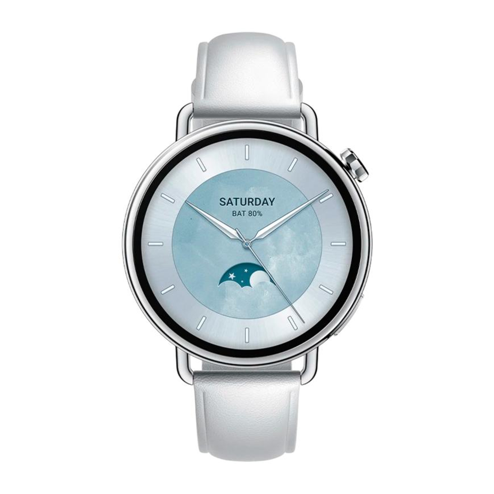 Умные часы Xiaomi Watch S4 41 мм, кожаный ремешок (версия Global) Корпус из нержавеющей стали, кожаный ремешок с классической застёжкой — на запястье обхватом 120–190 мм