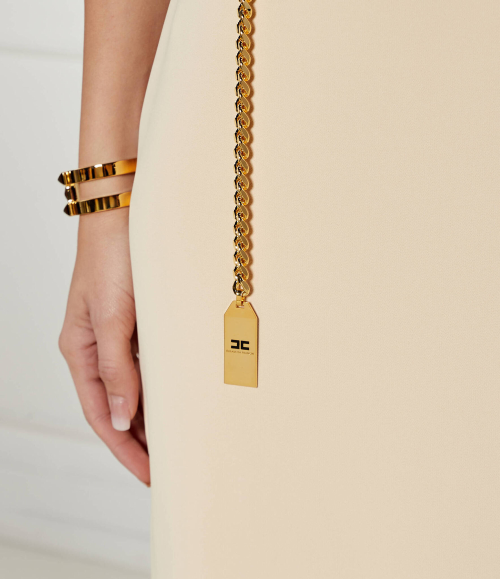 Платье с ремешком Elisabetta Franchi - бежевый(AB62946E2)