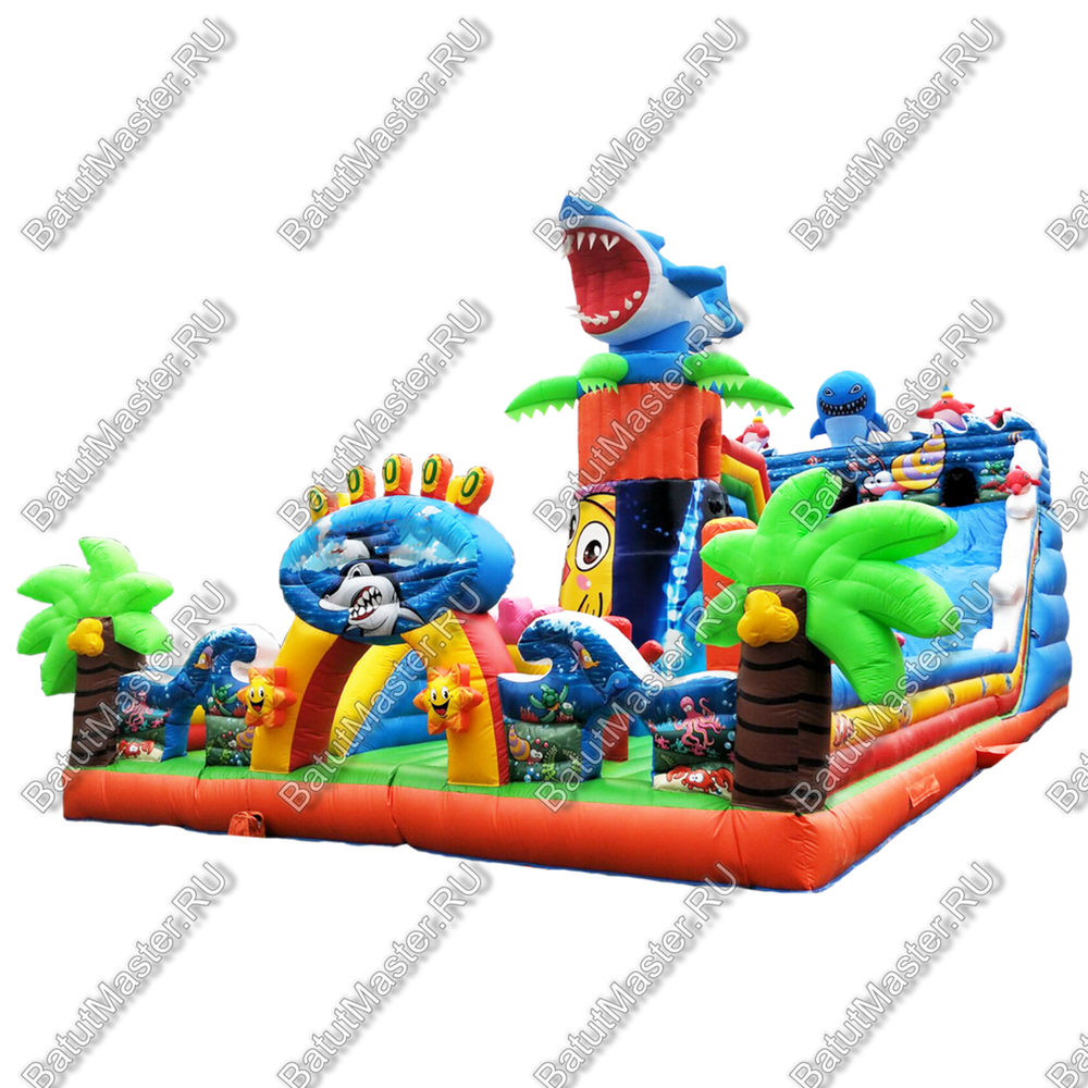 Коммерческий надувной батут "На морском дне" 15*8*8 м