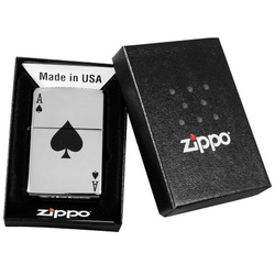 Зажигалка Zippo с покрытием High Polish Chrome, латунь/сталь, серебристая, глянцевая, 36x12x
