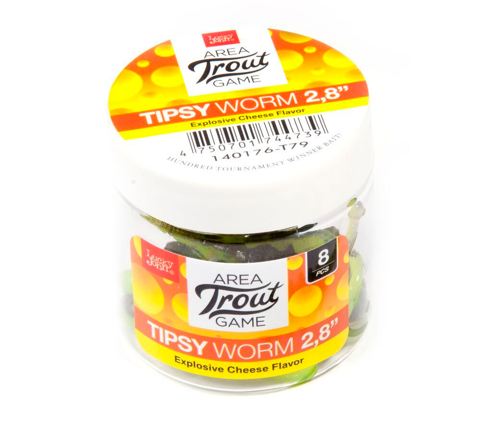 Слаги съедобные искусственные LJ Pro Series TIPSY WORM 2,3in (05.84)/T79 12шт.