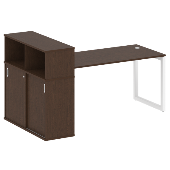 Метал Систем Куатро Стол письменный с шкафом-купе на О-образном м/к 50БО.РС-СШК-3.4 Т