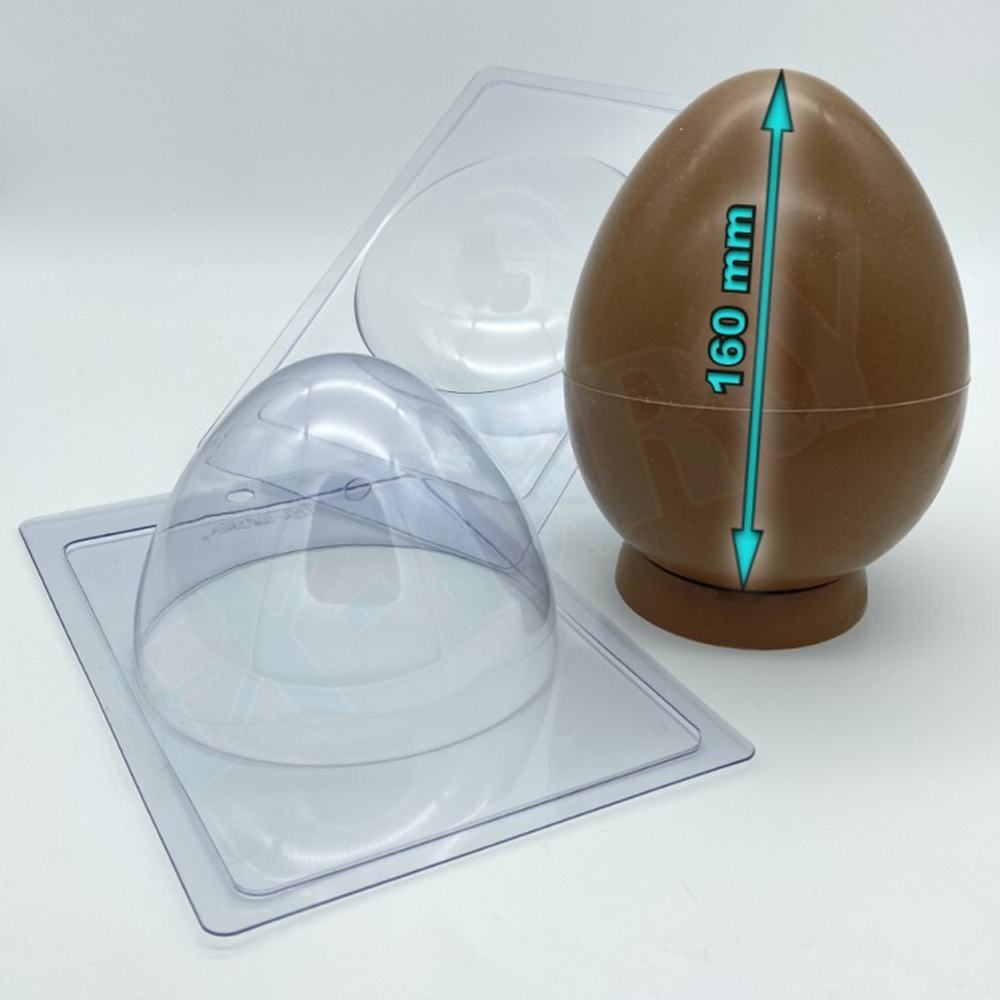 Форма для шоколада пластиковая Яйцо верх+низ h=160 мм