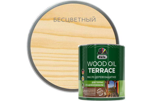 Масло деревозащитное для террас и садовой мебели Dufa Wood Oil Terrace бесцветный