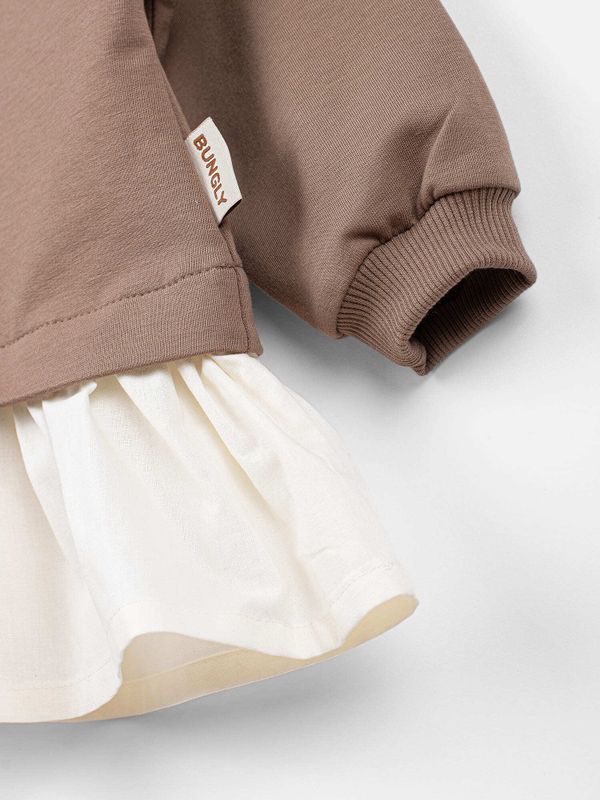 Платье с хлопковой юбкой 