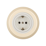 Розетка, керамика, цвет белый, с заземляющим контактом B1-101-01