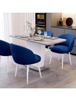 Стол кухонный Белый Комфорт 110(145)х68х75 см