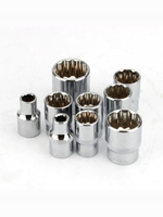 Набор головок 12 гранные 19 шт, торцевые головки 1/2, двенадцатигранные