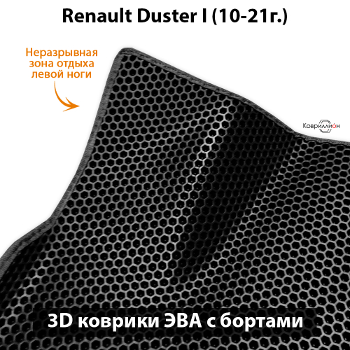 Автомобильные коврики ЭВА с бортами для Renault Duster I (10-15г.) дорестайлинг