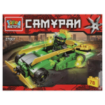 Конструктор пластмассовый 78эл. Самураи "Зеленый самурай на машине" 27007-CY (Город мастеров)