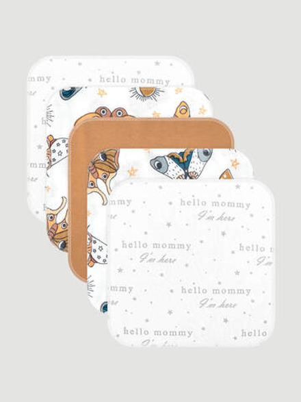 Набор платочков-слюнявчиков Mjölk Бабочки