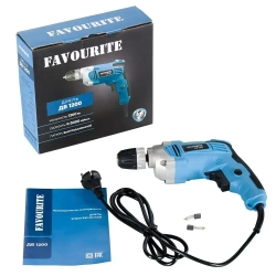 Дрель электрическая от сети, 1200 Вт, регулировка оборотов 0-3000 об/мин, БЗП 0.8-10 мм, 10/13 мм