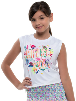 Футболка для девочки теннисная Lucky in Love Novelty Print Sun Chaser Tank Girls - multi