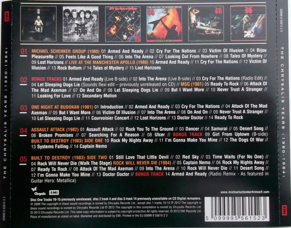 The Michael Schenker Group / The Chrysalis Years (1980-1984)(5CD)