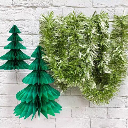 Мишура Зелёная матовая