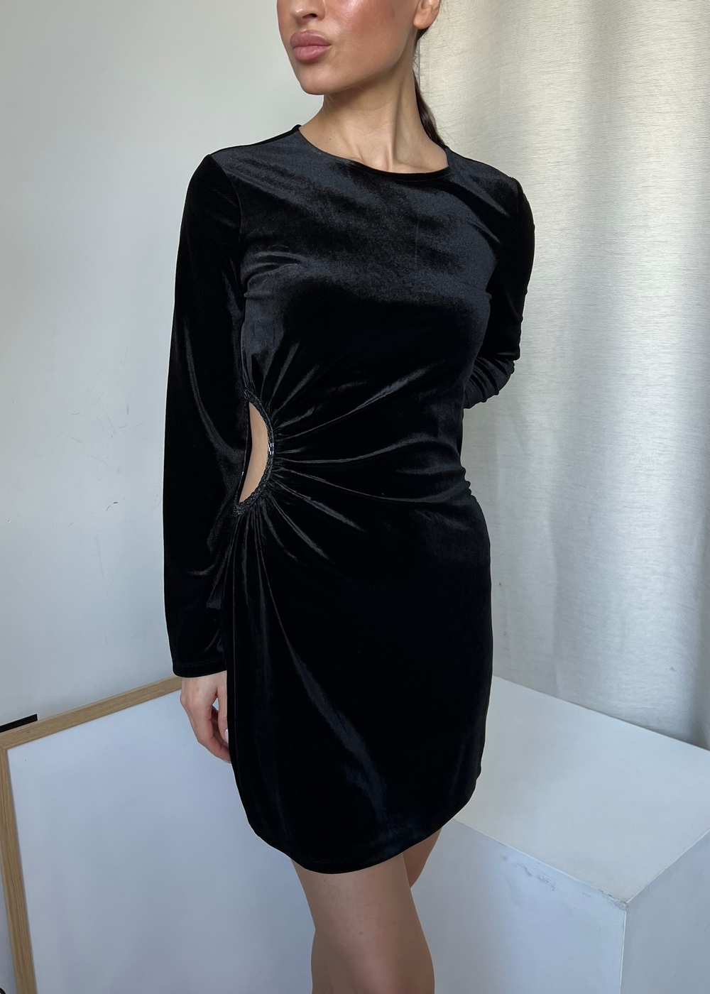 Бархатное платье Zara, S