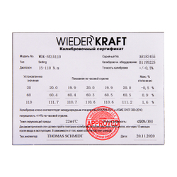 WDK-NX15110 Динамометрический ключ 15-110 Нм, трещотка с проходным приводным квадратом 3/8"