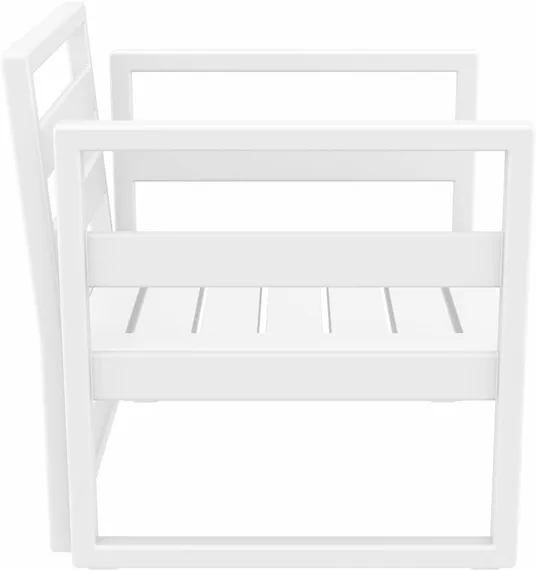 Кресло уличное пластиковое Mykonos, белый, светло-коричневый