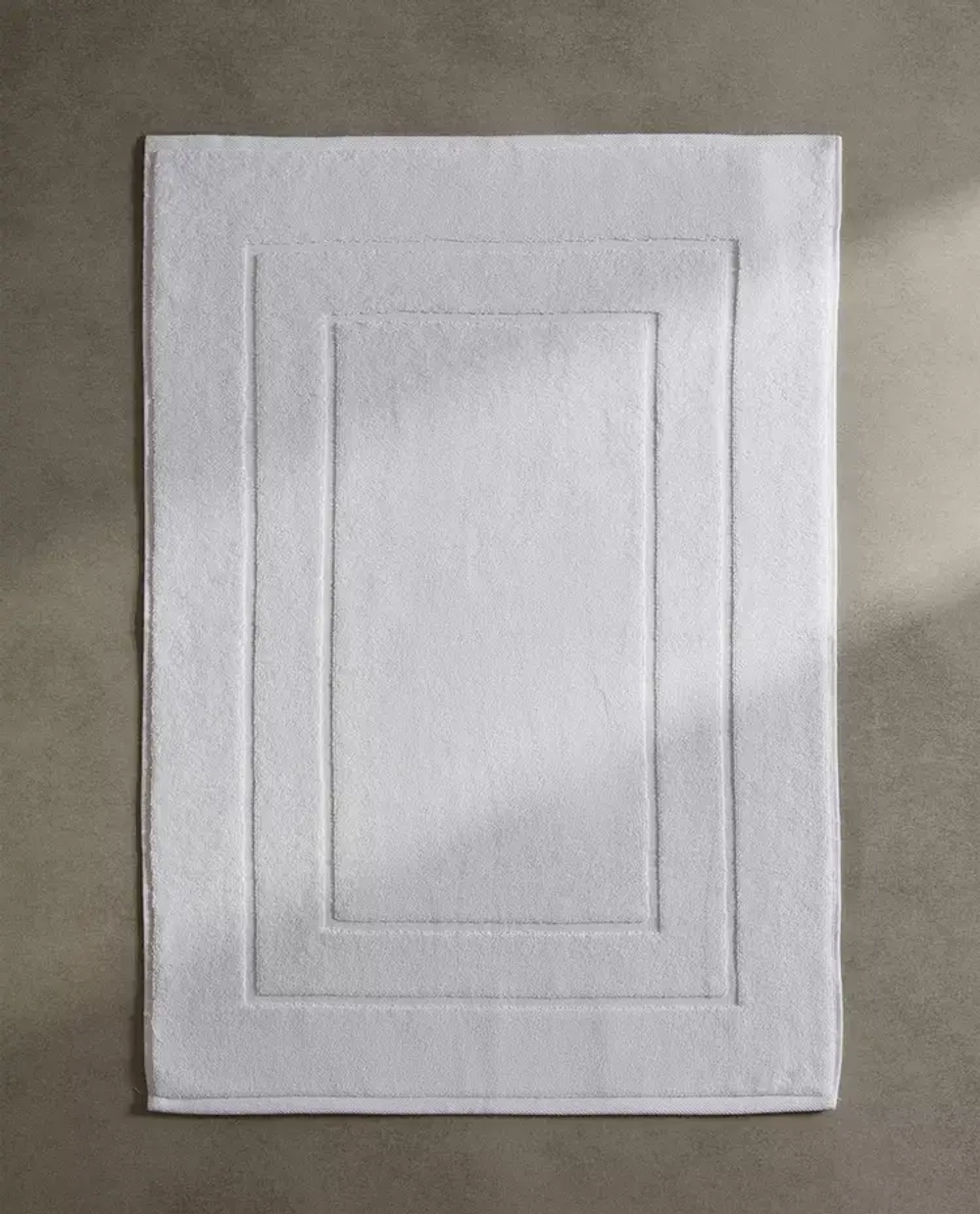 ZARA HOME ХЛОПКОВЫЙ НЕСКОЛЬЗЯЩИЙ КОВРИК ДЛЯ ВАННОЙ, БЕЛЫЙ