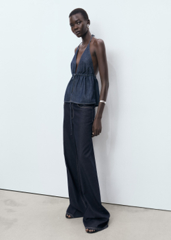 Джинсы Wideleg с заниженной талией