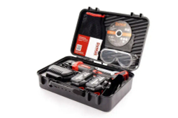 Болгарка аккумуляторная бесщеточная DeMak 21В, УШМ 125 мм, с регулировкой до 16000 об/м, 950W, в кейсе 2 АКБ 4 А/ч, + диск в подарок, фирменные очки, углошлифовальная машина 21V