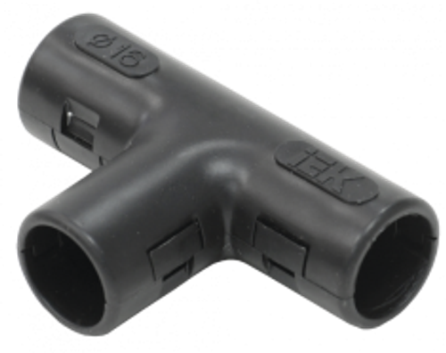 Тройник открывающийся TI20G черный (5шт/компл) IEK