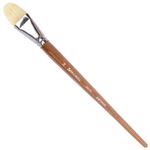 Кисть художественная профессиональная BRAUBERG ART CLASSIC, щетина, овальная, № 36, длинная ручка, 200741