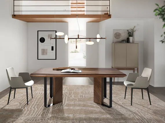 Буфет Angel Cerda CP1709 /3073 жемчужно-серый с ножками из ореха