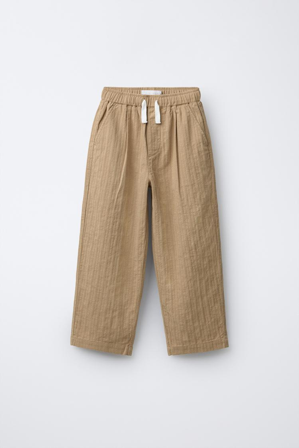 ZARA БРЮКИ ПРЯМОГО КРОЯ, ПЕСОЧНЫЙ