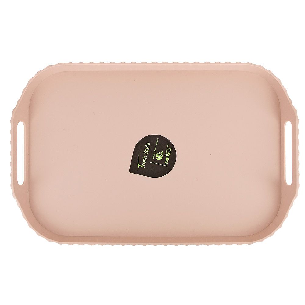 Поднос сервировочный с ручками 38,5*25*4,5см. (полипропилен) (упаковочный пакет)