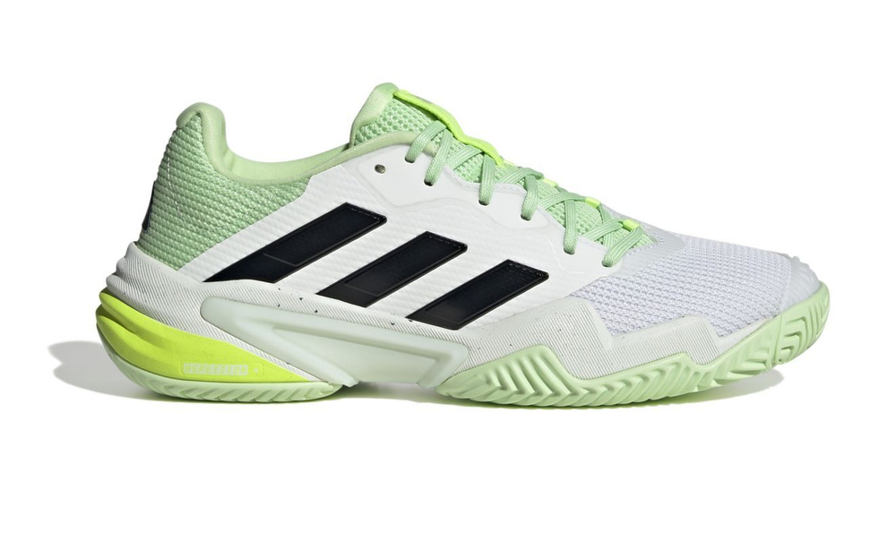 Кроссовки теннисные Adidas Barricade 13 M - cloud white/semi green spark/core black