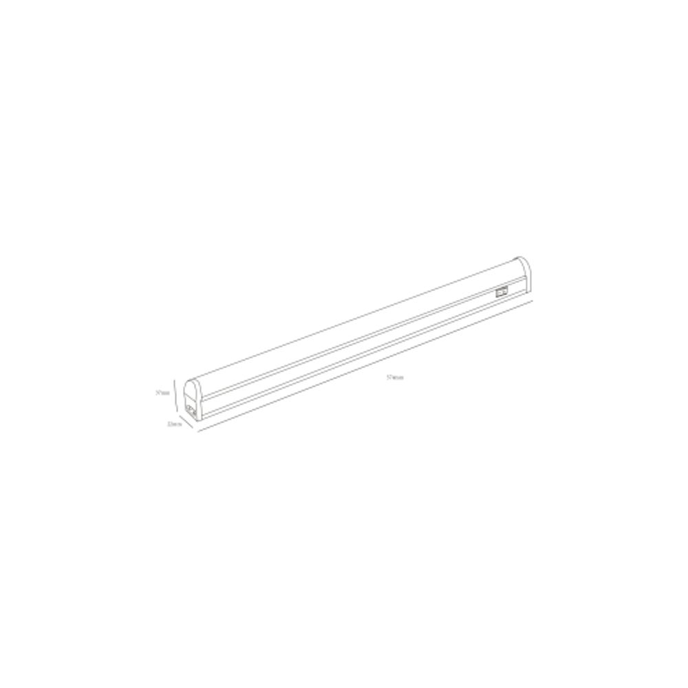 Линейный светодиодный светильник ЭРА LLED-01-08W-6500-W 8Вт 6500K L574мм с выключателем | Бытовые светодиодные линейные светильники