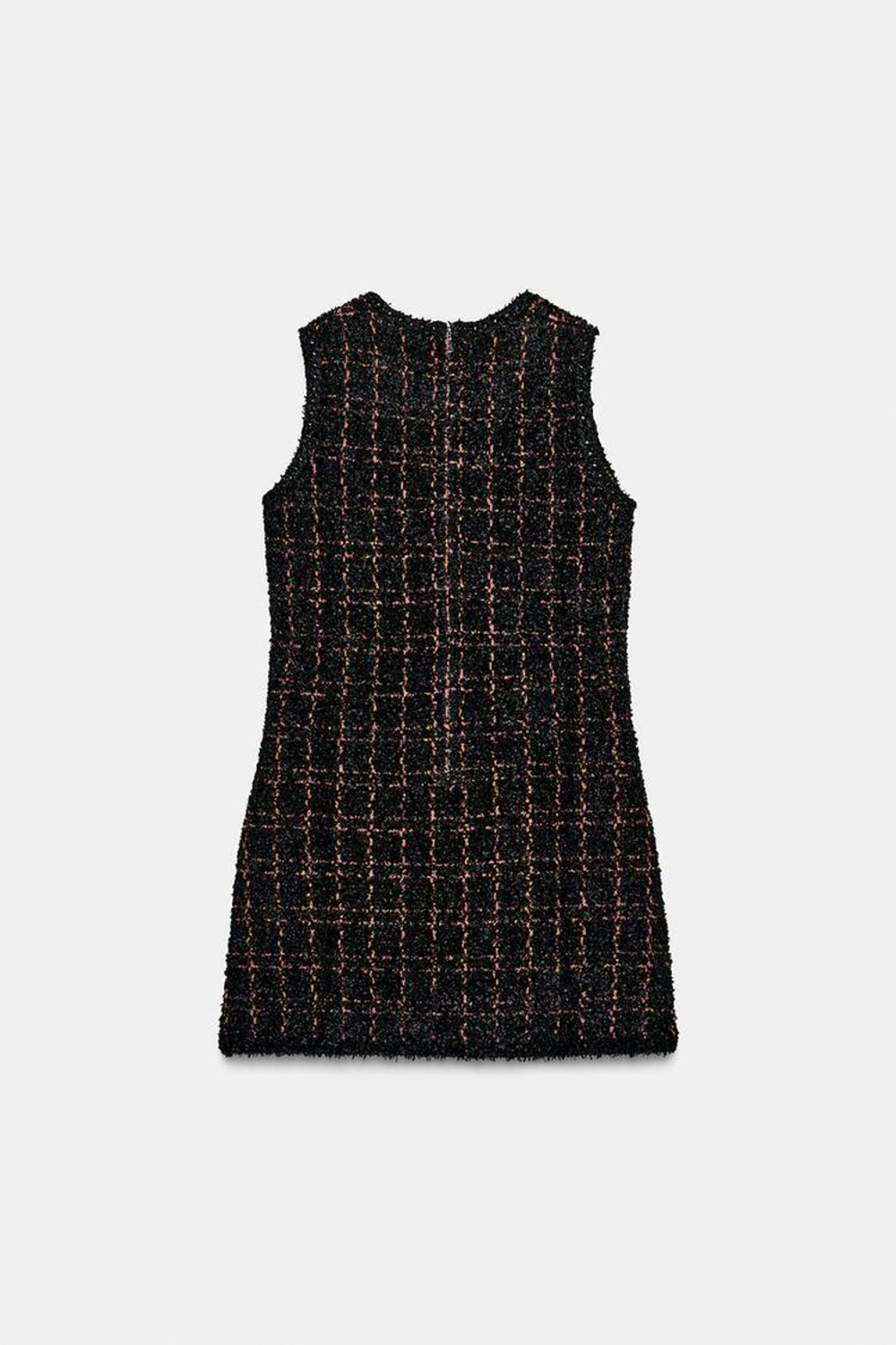 ZARA МИНИ-ПЛАТЬЕ ИЗ СТРУКТУРИРОВАННОГО ТРИКОТАЖА, РАЗНОЦВЕТНЫЙ