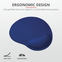 Коврик для мыши Trust 20426 с подушкой для запястья синий BigFoot | Мыши