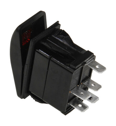 Переключатель двухпозиционный ON-OFF 12В/20А 5Р с подсветкой