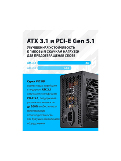 Блок питания FSP VIC-750BD ATX 750W, 80+ BRONZE (POA7500202)