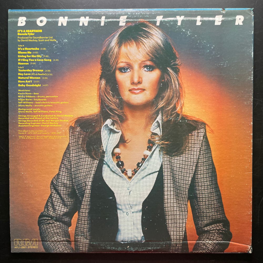Bonnie Tyler ‎– It's A Heartache (США 1978г.)