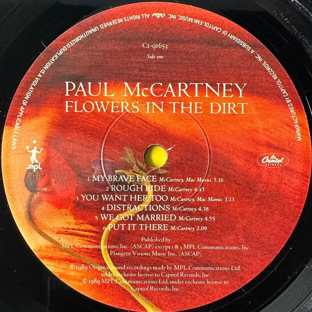 Paul McCartney ‎– Flowers In The Dirt (США 1989г.)