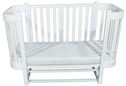 Детская кроватка Bellini Ariadna продольный маятник 3 в 1 белый/белый