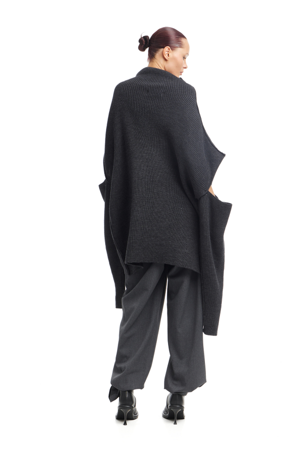 Джемпер с отстегивающимися рукавами WARM UP Graphite