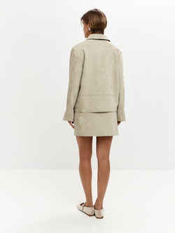 Куртка Сидни из экокожи в оттенке миндаля