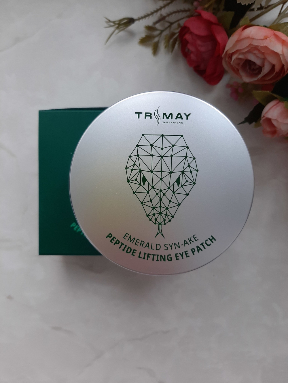 Гидрогелевые лифтинг-патчи со змеиным пептидом TRIMAY Emerald Syn-Ake Peptide Lifting Eye Patch, 90 шт.