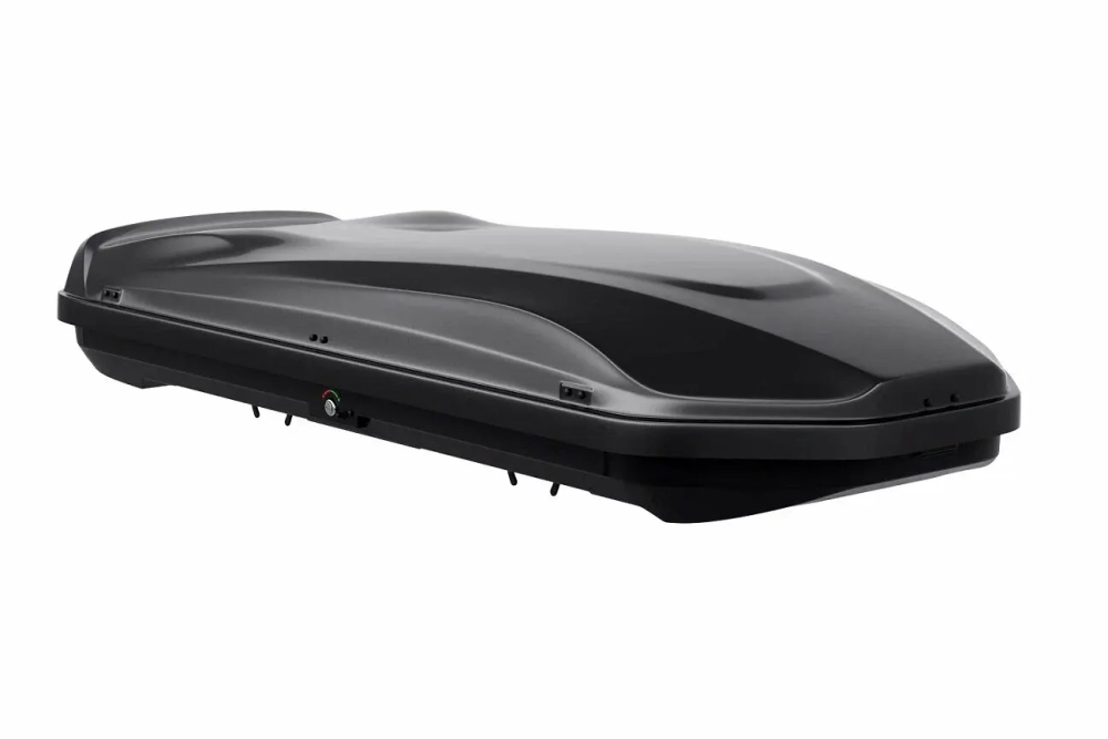 Автобокс на крышу автомобиля "Cybort Prime" 550 л (черный металлик) / ТюнАвто