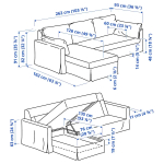 Диван 3-местный с оттоманкой - IKEA HYLTARP/ХИЛТАРП ИКЕА, голубой