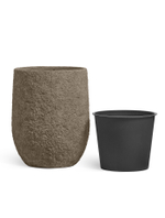 Кашпо TREEZ Effectory Terra Middle-чаша серый беж в-50, д-40 см 41.33-22-24-114-RB-50