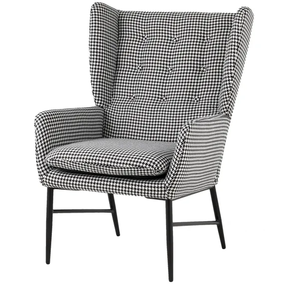 Кресло Maden гусиная лапка черно-белый